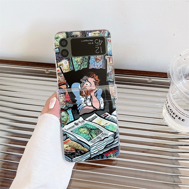 Cute Painting Case For Samsung Galaxy Z Flip 4