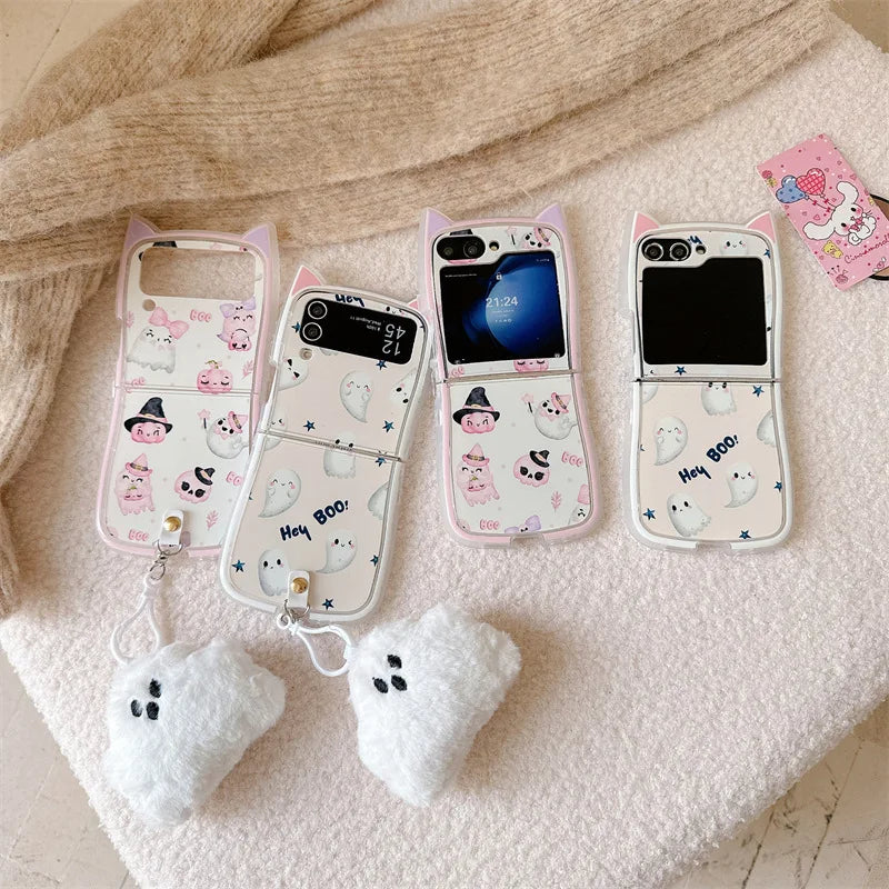 Cute 3D Halloween Ghost Case for Samsung Galaxy Z Flip 3/4/5/6