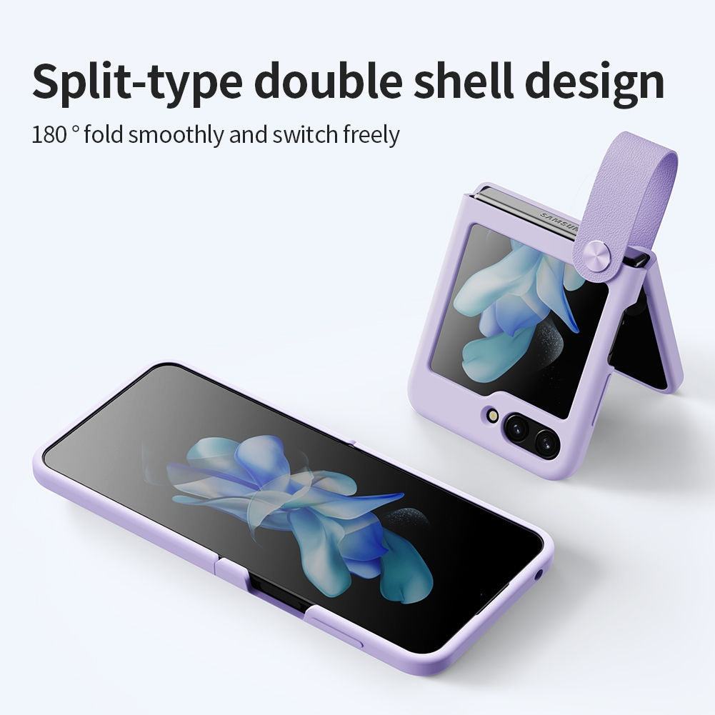 Liquid Silicone Case with Strap For Samsung Galaxy Z Flip 5