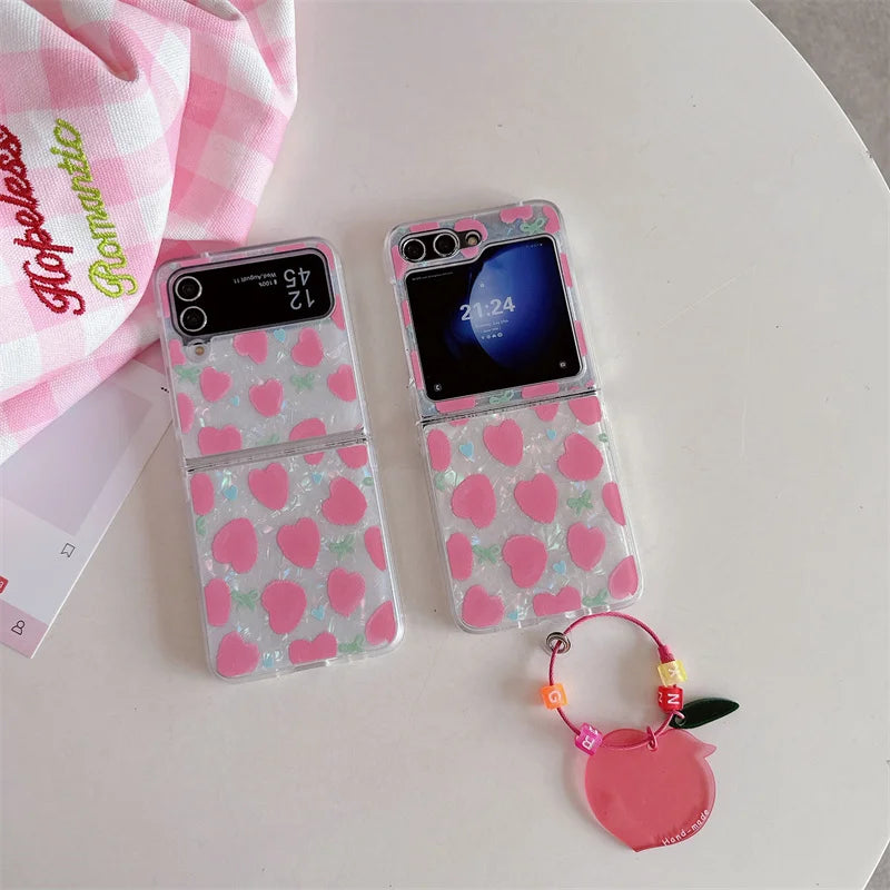 Cute Love Heart Shell Case for Samsung Galaxy Z Flip 3/4/5