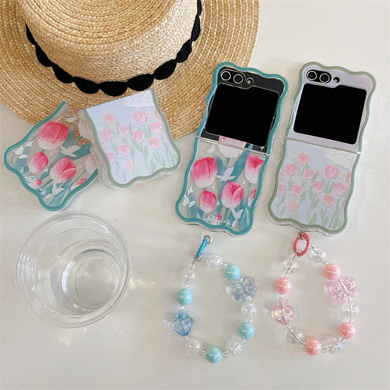 Cute Tulip Flower Case for Samsung Galaxy Z Flip 3/4/5