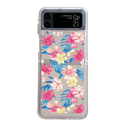 Cute Colorful Flowers Slim Case For Samsung Galaxy Z Flip 4 5G