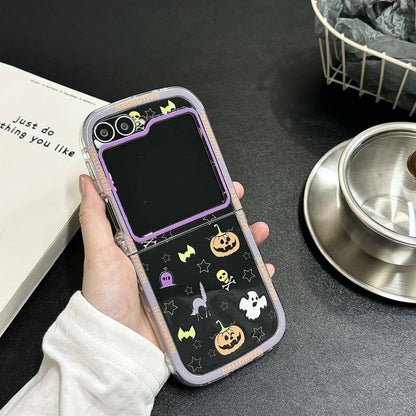Happy Halloween Pumpkin Ghost Case for Samsung Galaxy Z Flip 3/4/5/6