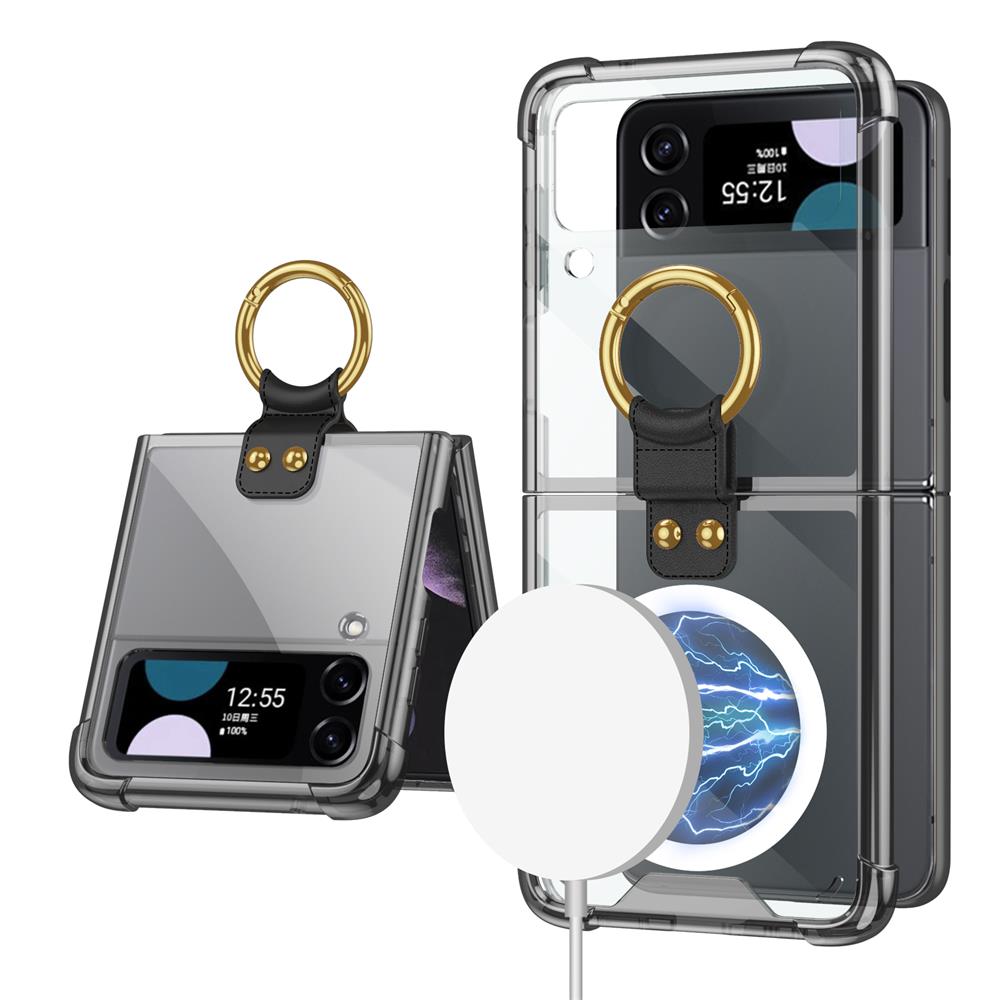 Transparent Wireless Charging Magnetic Case For Samsung Galaxy Z Flip 4