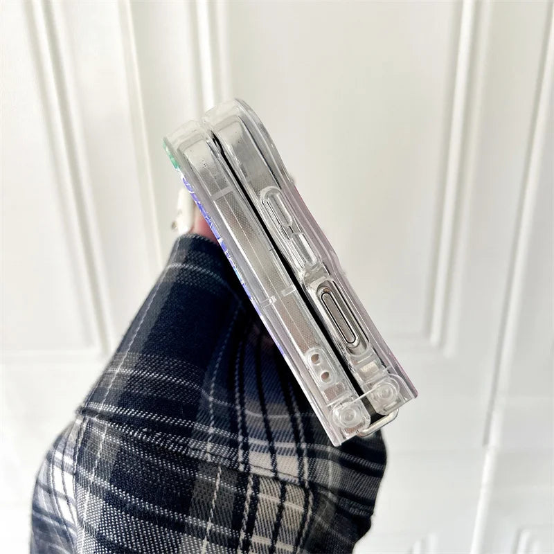 Cute Moon Butterfly Bracelet Phone Case for Samsung Galaxy Z Flip 3/4/5/6