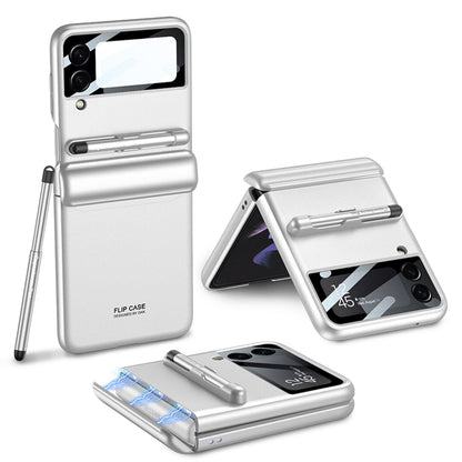 Magnetic Hinge Case with Pen For Samsung Galaxy Z Flip 4