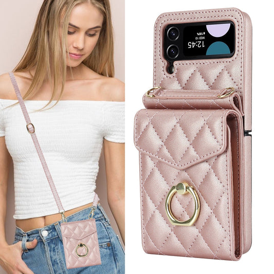 Luxury Wallet Leather Phone Case For Galaxy Z Flip