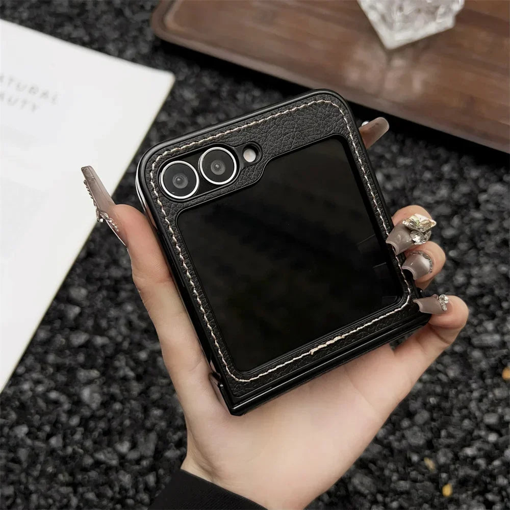 Vintage Leather Stand Case for Galaxy Z Flip Series
