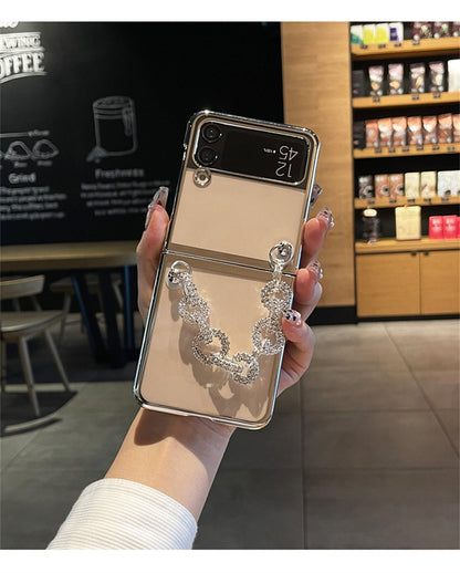Luxury Case With Rhinestone Bracelet for Samsung Galaxy Z Flip 4