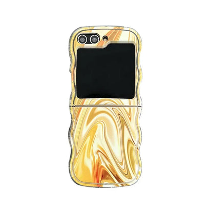 Metallic Water Ripple Phone Case for Samsung Galaxy Z Flip Series