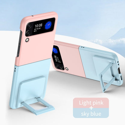 Contrasting Colors Case with Invisible Bracket For Samsung Galaxy Z Flip 4
