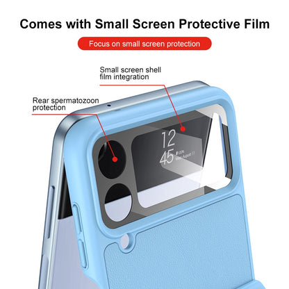 Leather Magnetic Case with Bracket For Samsung Galaxy Z Flip 4