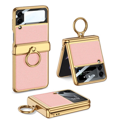 Magnetic Leather Case with Ring Holder For Samsung Galaxy Z Flip 4