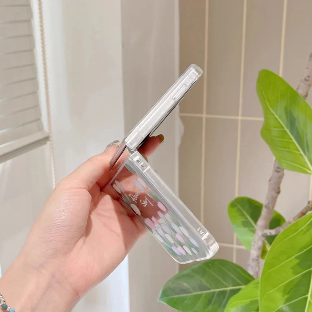 Tulip Flower Mirror Case for Samsung Galaxy Z Flip 3/4/5