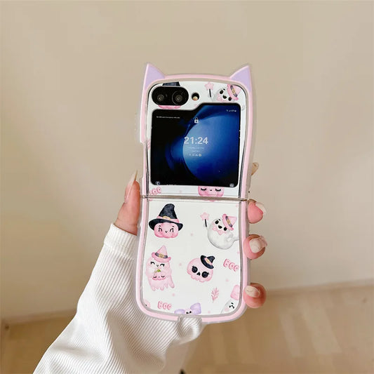 Cute 3D Halloween Ghost Case for Samsung Galaxy Z Flip 3/4/5/6