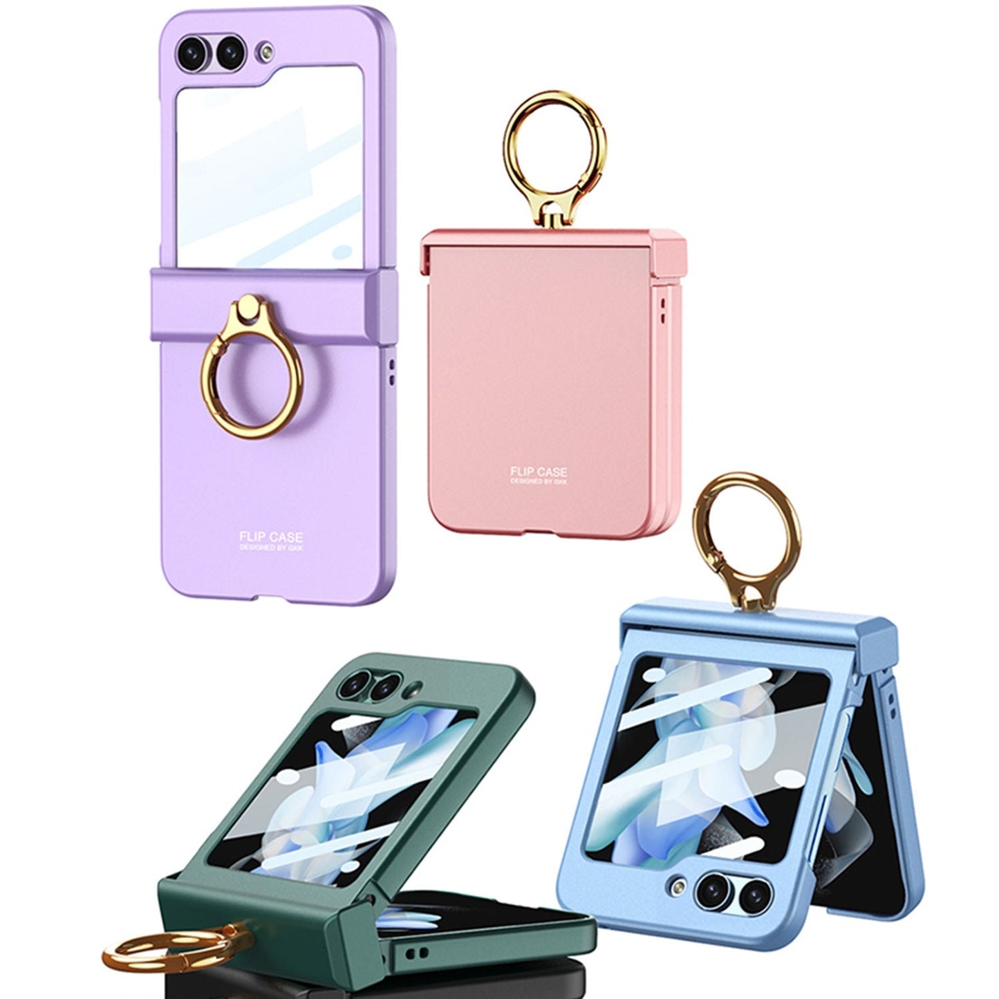 Ultra-thin Case with Ring Holder for Samsung Galaxy Z Flip 5