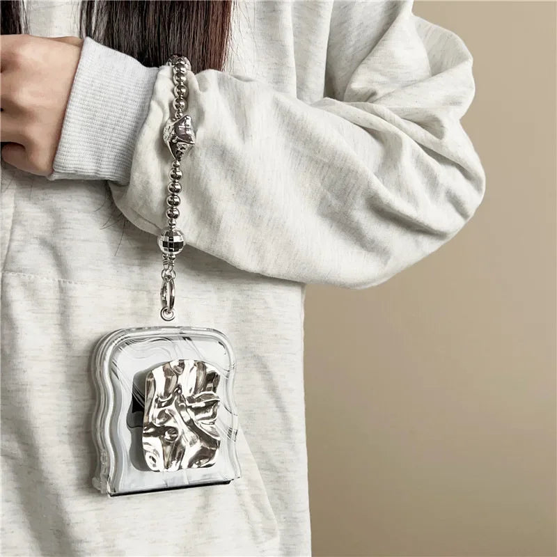 Metallic Water Ripple Phone Case for Samsung Galaxy Z Flip Series