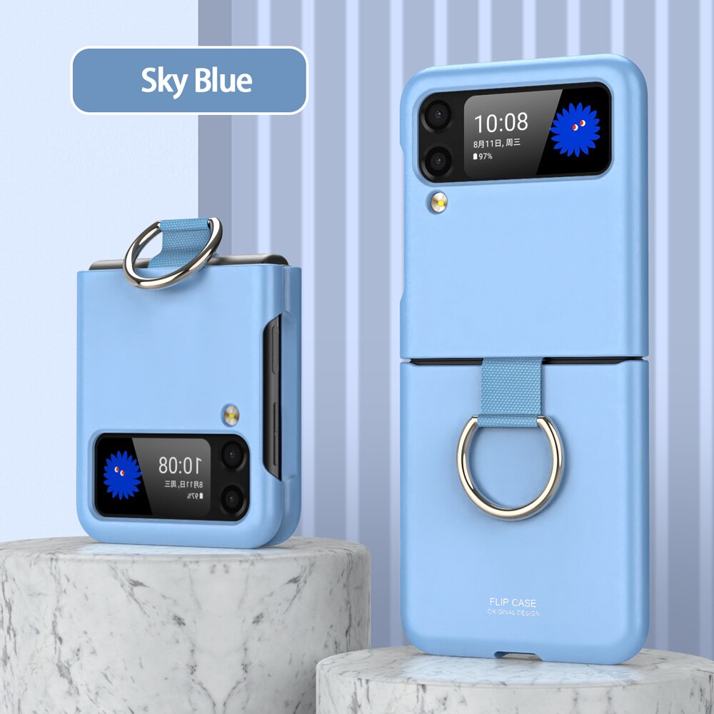 Shockproof Matte Case with Ring For Samsung Galaxy Z Flip 4