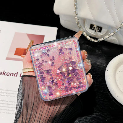 Cute Pearl Diamond Glitter Case for Samsung Galaxy Z Flip 3/4/5