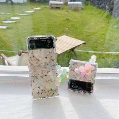 Case with Flowers Bracelet  for Samsung Galaxy Z Flip 4