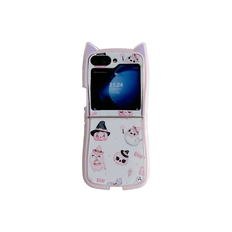 Cute 3D Halloween Ghost Case for Samsung Galaxy Z Flip 3/4/5/6