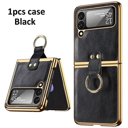 Retro Leather Case For Samsung Galaxy Z Flip 4 Flip 4
