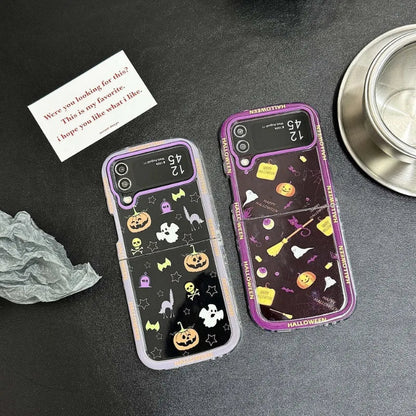 Happy Halloween Pumpkin Ghost Case for Samsung Galaxy Z Flip 3/4/5/6