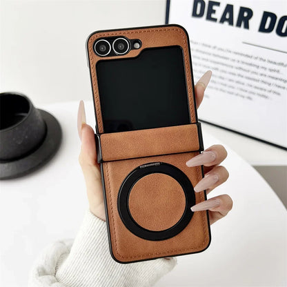 Leather Magnetic Case For Samsung Galaxy Z Flip