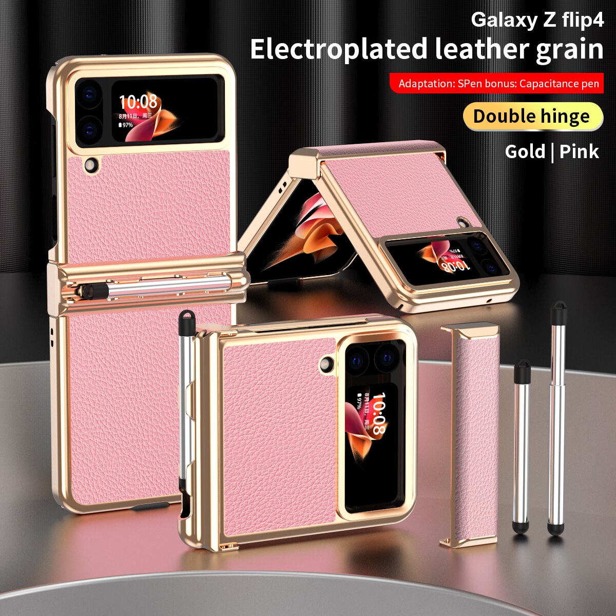 Luxury Leather Case (Pen Slot) For Samsung Galaxy Z Flip 4