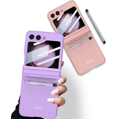 Magnetic Hinge Protection Case With Touch Pen For Samsung Galaxy Z Flip 5