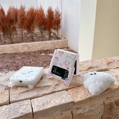 Cute 3D Halloween Ghost Case for Samsung Galaxy Z Flip 3/4/5/6