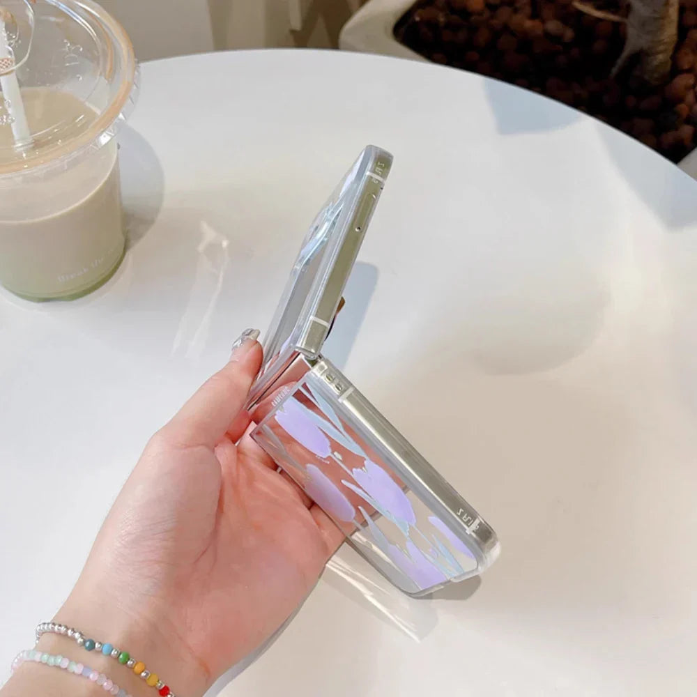 Tulip Flower Mirror Case for Samsung Galaxy Z Flip 3/4/5