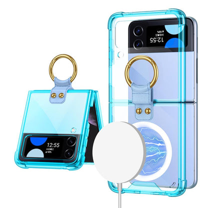 Transparent Wireless Charging Magnetic Case For Samsung Galaxy Z Flip 4
