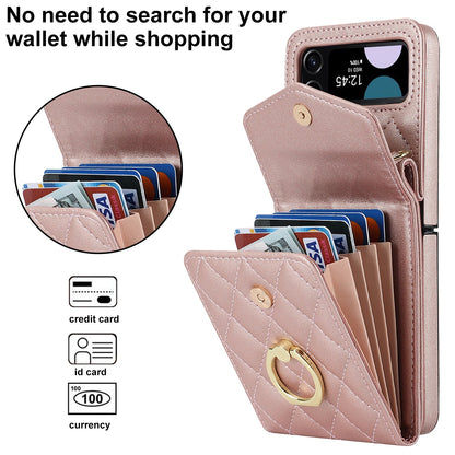 Luxury Wallet Leather Phone Case For Galaxy Z Flip