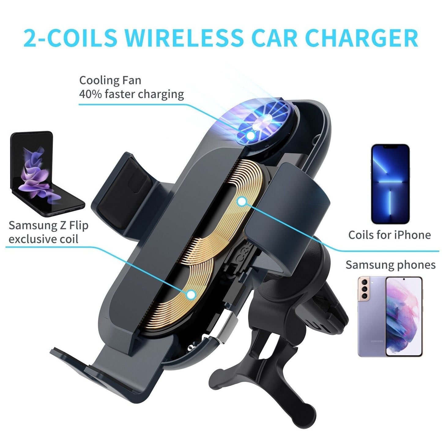 Car Wireless Charger For Z Flip Series