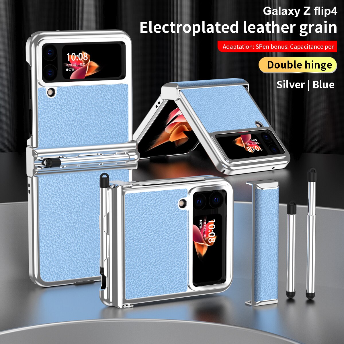 Luxury Leather Case (Pen Slot) For Samsung Galaxy Z Flip 4