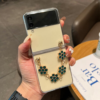 Luxury Rhinestone Bracelet Case For Samsung Galaxy Z Flip 4