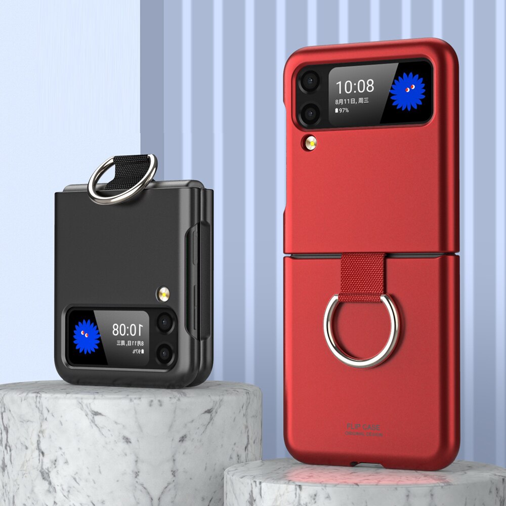 Shockproof Matte Case with Ring For Samsung Galaxy Z Flip 4
