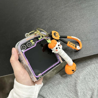 Happy Halloween Pumpkin Ghost Case for Samsung Galaxy Z Flip 3/4/5/6