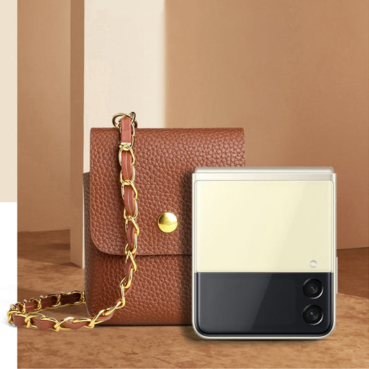 Crossbody Leather Mini Phone Bag For Samsung Galaxy Z Flip 4