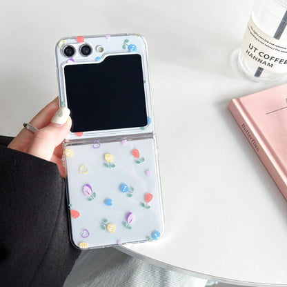 Cartoon Floral Moon Star Case for Samsung Galaxy Z Flip 3/4/5