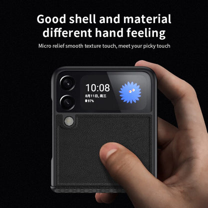 Luxury Leather Hinge Protective Case For Samsung Galaxy Z Flip 4