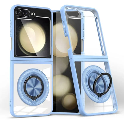Transparent Case with Ring Holder For Samsung Galaxy Z Flip 6
