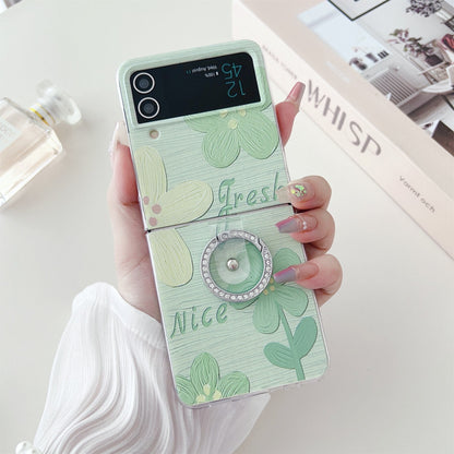 Cute Flower Finger Ring Case for Samsung Galaxy Z Flip 3 & 4