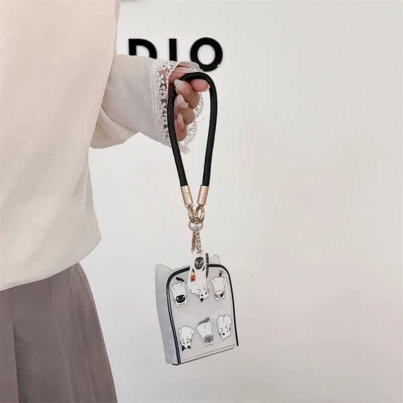 Cute Halloween Cat Ghost Case for Samsung Galaxy Z Flip 3/4/5/6