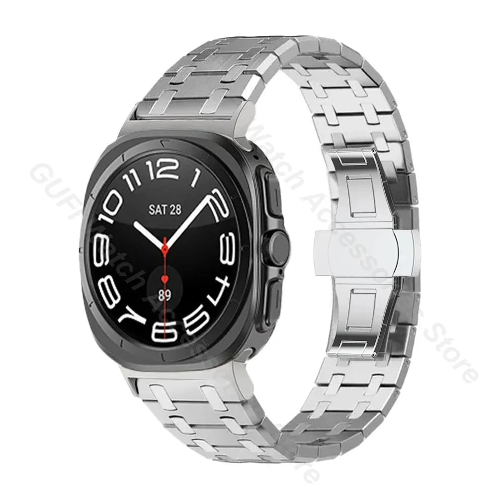 Luxury Stainless Steel Band for Samsung Galaxy Watch 7 Ultra