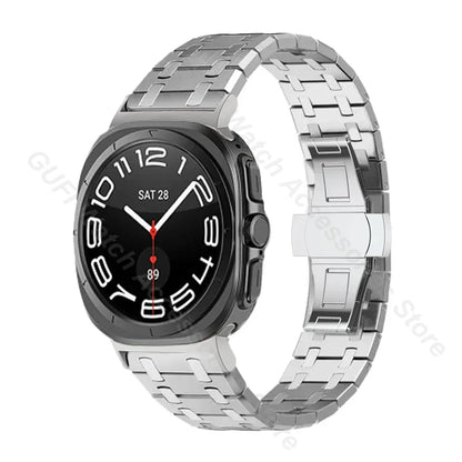 Luxury Stainless Steel Band for Samsung Galaxy Watch 7 Ultra
