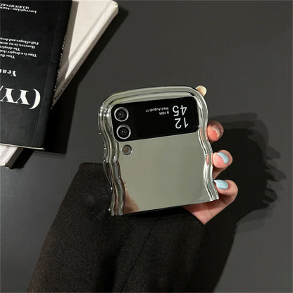 Tinfoil Bracket Wave Case for Samsung Galaxy Z Flip 3/4/5
