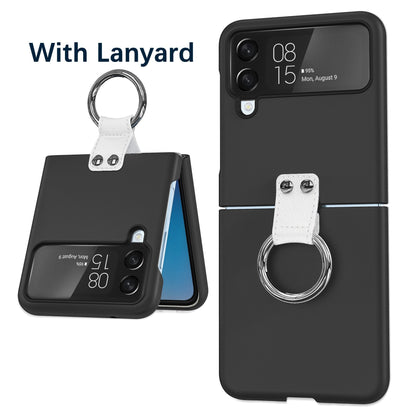 Luxury Ring Holder Case With Lanyard For Samsung Galaxy Z Flip 4