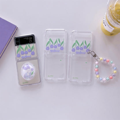 Cute Purple Tulip Case for Samsung Galaxy Z Flip 4